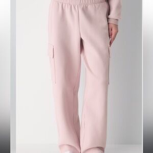 Aritzia Dusty Pink, Mega Cargo Fleece Sweat pants
